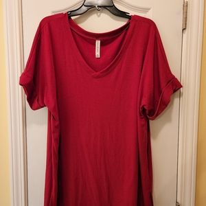 Zenana cuffed short sleeve top